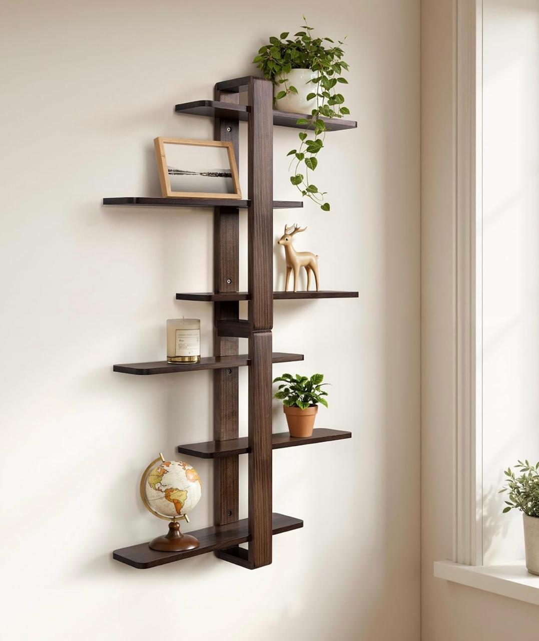 Modern Wooden Wall Shelf for Living Room | Decorative Floating Display Shelf - Image 15