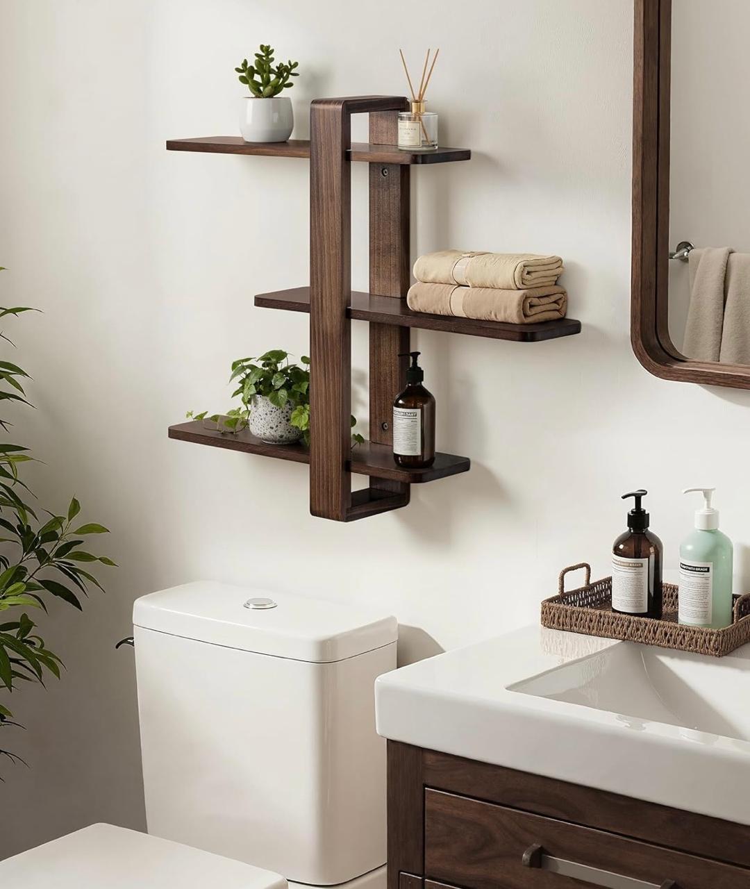 Modern Wooden Wall Shelf for Living Room | Decorative Floating Display Shelf - Image 13
