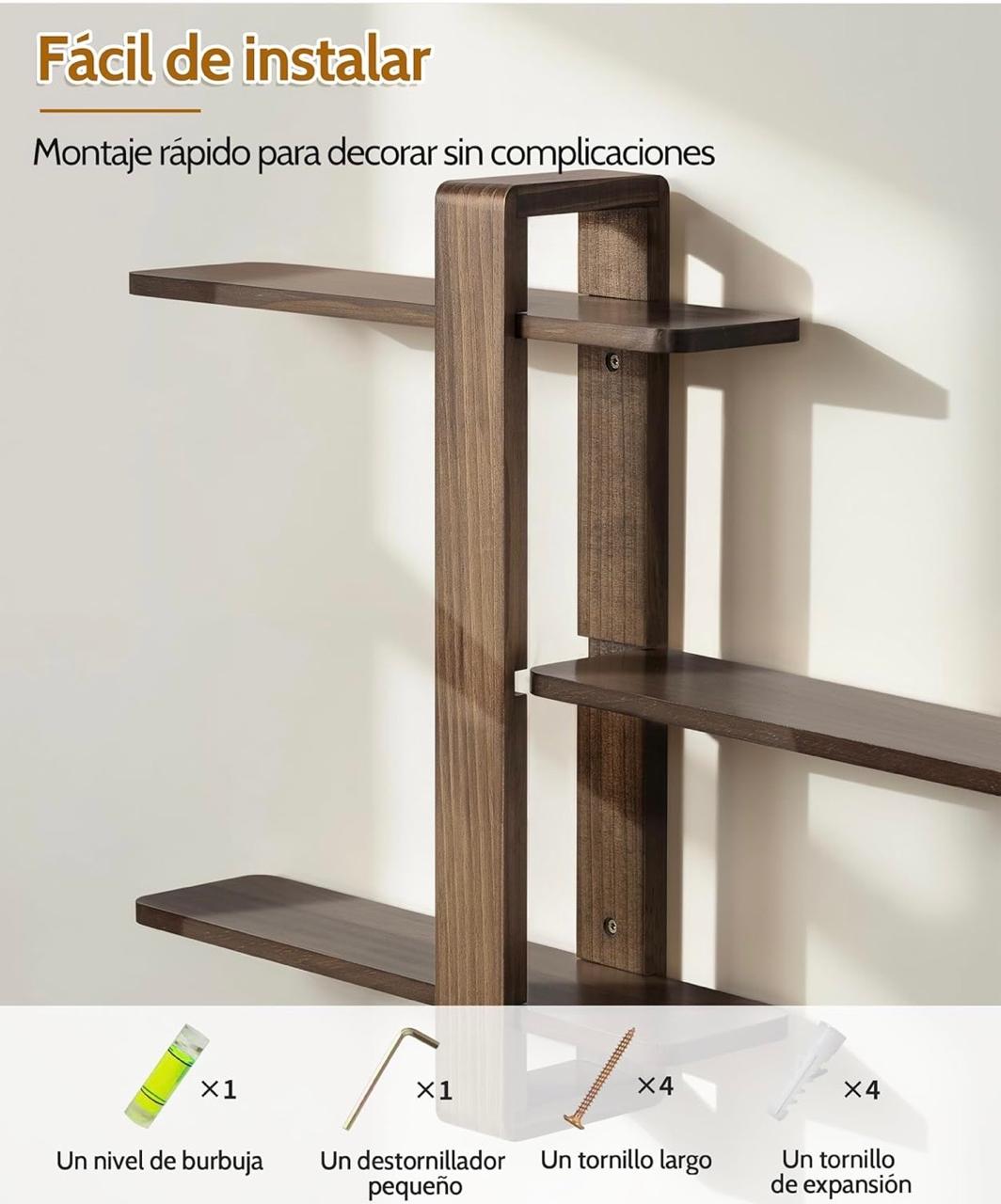 Modern Wooden Wall Shelf for Living Room | Decorative Floating Display Shelf - Image 11