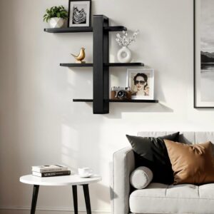 Modern Wooden Wall Shelf for Living Room | Decorative Floating Display Shelf