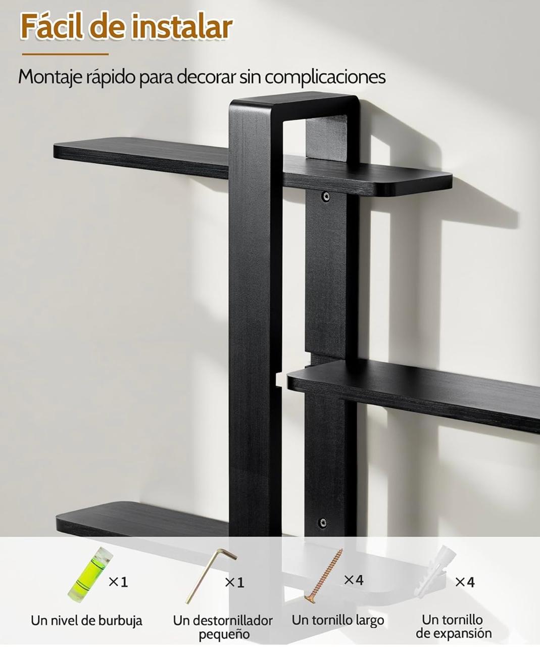 Modern Wooden Wall Shelf for Living Room | Decorative Floating Display Shelf - Image 7