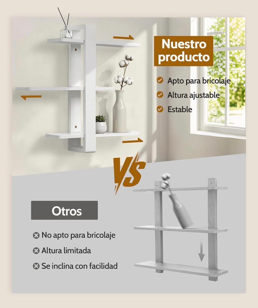 Modern Wooden Wall Shelf for Living Room | Decorative Floating Display Shelf - Image 18
