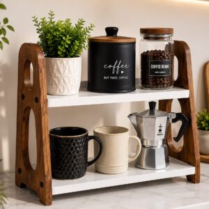 MARVO Premium Multipurpose Organizer 2 Tier Storage Rack | Kitchen, Coffee, Bathroom, Vanity & Desktop Organizer
